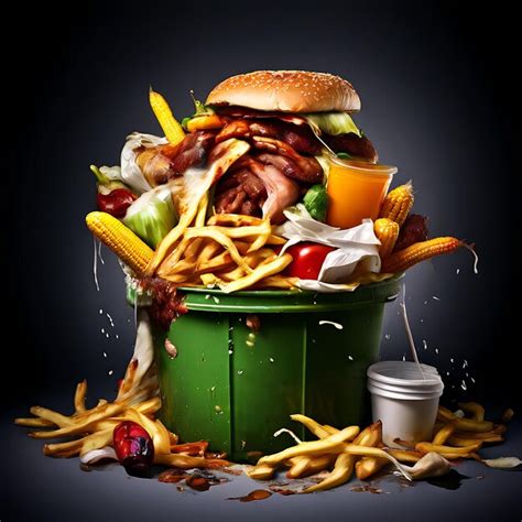 Rotten Foods World Food Day Foods Illustration Food In Trash Can