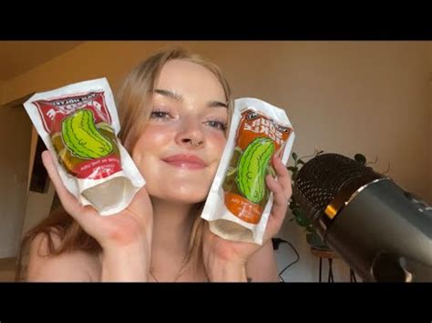 ASMR CRUNCHY SOUR PICKLE MUKBANG Up Close Crunching Eating Sounds