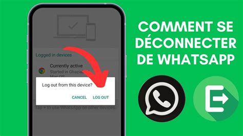 Comment se déconnecter du compte Whatsapp 2024 Android et iOS