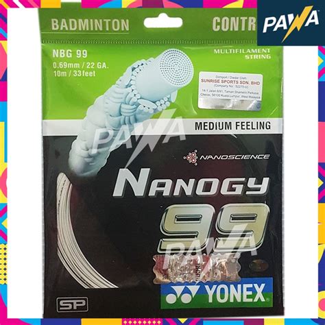 Yonex Nanogy Badminton String Original Sunrise Shopee Malaysia