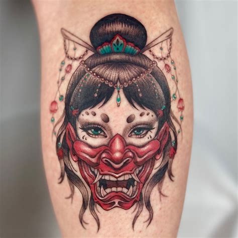 Hannya Mask Tattoo Back
