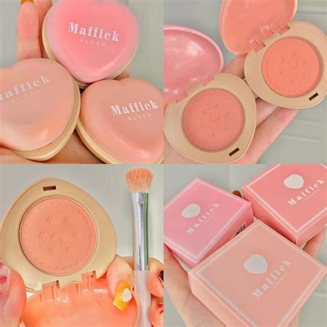 Cinta Berbentuk Blush Tahan Air Tahan Keringat Perona Pipi Monokrom