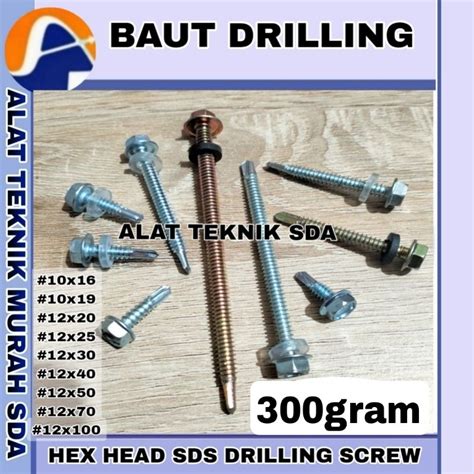 Jual Baut Sekrup Skrup Baja Ringan Roofing Galvalum Driling Murah