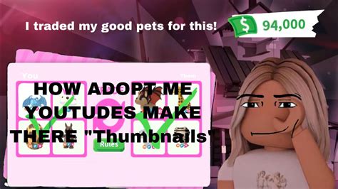 How Adopt Me Players Do There Thumbnails Youtube