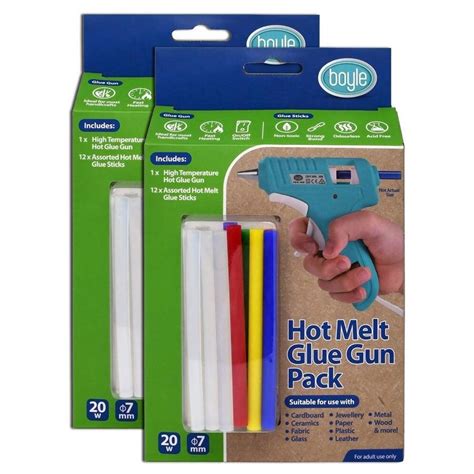 X Boyle W Hot Melt Electric Heating Glue Gun Tool W Adhesive Sticks Pack Big W
