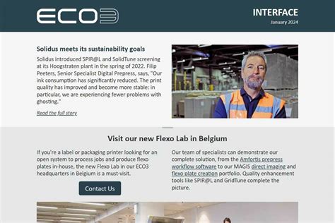 Eco3 Interface Newsletter For The Printing Industry