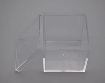 2 Square Clear Plastic Box Transparent Ps Box With Lid Clear Box