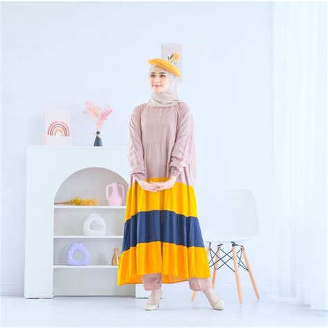 Jual DRESS MIDI URAGIRI KERINKEL AIRFLOW LONG DRESS LEBARAN KRINKEL