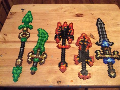 Terraria modded melee weapons (Perler art) by DragonicCreations on ...