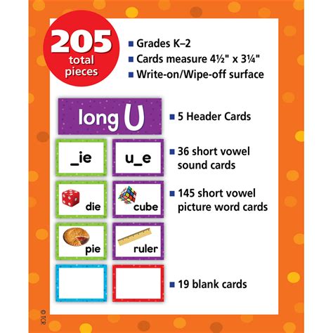 Long Vowels Pocket Chart Cards Tcr20851 Teacher Created Resources