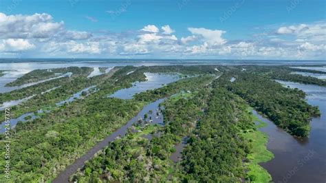 Floating Restaurants Of Amazon River At Amazon Forest Manaus Brazil