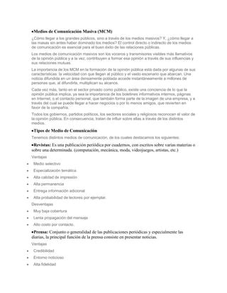 Medios de comunicación masiva PDF