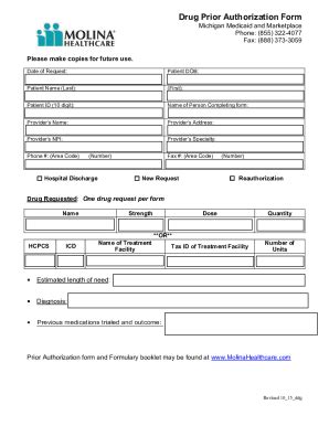 Fillable Online Drug Prior Authorization Form Please Make Copies For