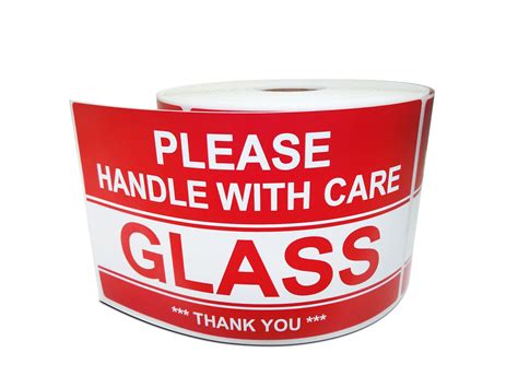 Buy 3 X 5 Glass Please Handle With Care Thank You Warning Shipping Labels 1 Roll 500