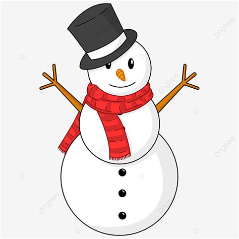 A Snowman Wearing A Top Hat And Scarf