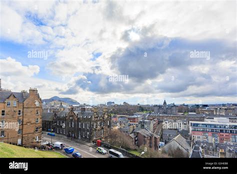 Aerial View From The Edinburgh Castle Scotland Stock Photo Alamy
