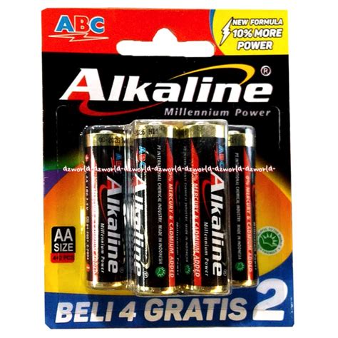 Jual ABC Alkaline MillenniumPower AA Baterai AA Beli 4 Gratis 2 Batrai