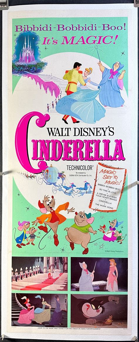 Cinderella Original Vintage Disney Movie Poster Original Vintage