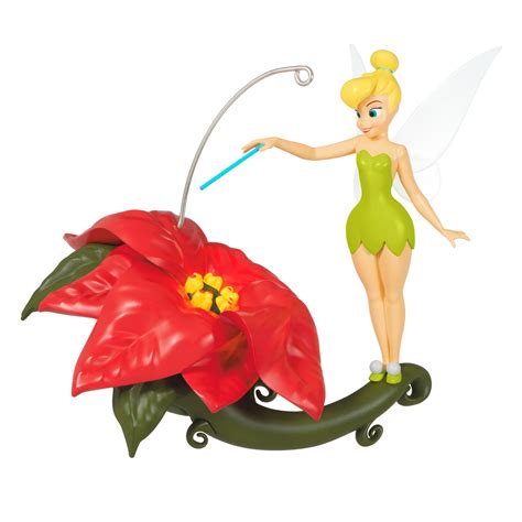 2023 Disney Tinker Bell Pixie Dusted Poinsettia Hallmark Ornament Hooked On Hallmark Ornaments