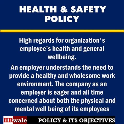 Health and Safety Policy | Employee health, Safety policy, Health and ...