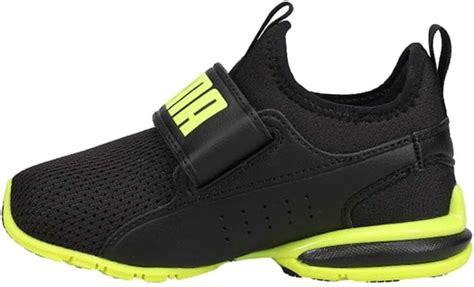 Puma Kids Boys Axelion Slip On Sneakers Shoes Casual Black Yellow