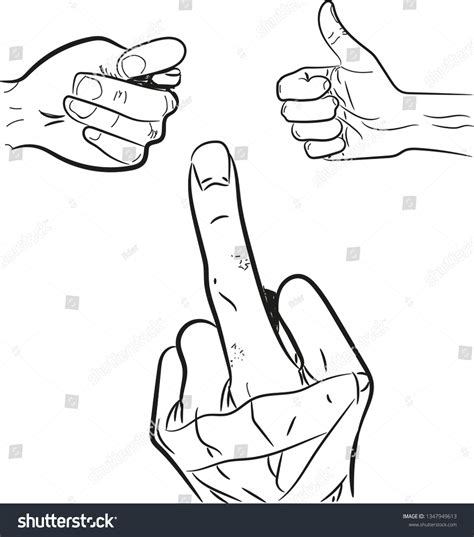 Hand Middle Finger Fuck You Symbol Stock Vector Royalty Free 1347949613 Shutterstock