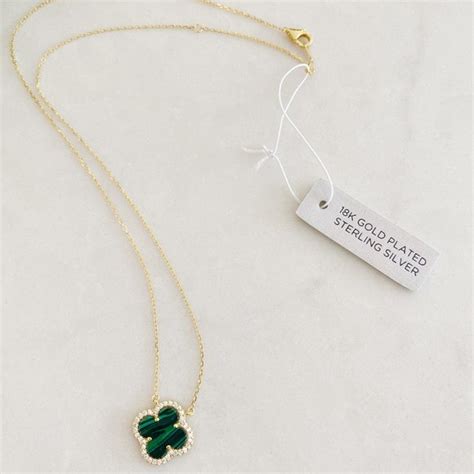 Rachel Zoe Jewelry Rachel Zoe Green Malachite K Gold Over Sterling