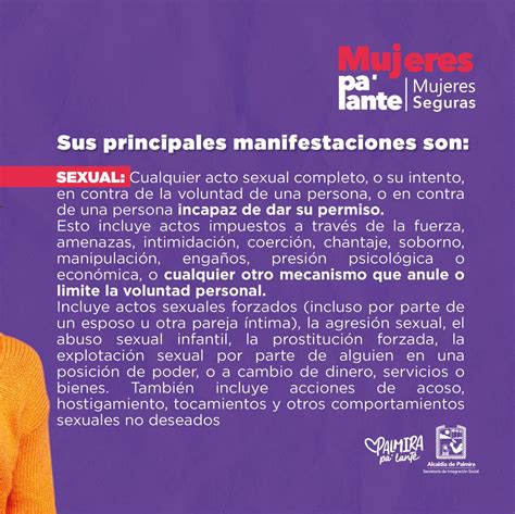 Alcaldía De Palmira On Twitter ¡la Violencia También Puede Ser Sexual