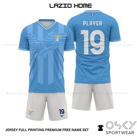 Jual Baju Jersey Bola Lazio Home Terbaru Full Printing Free