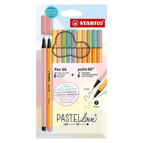 Estuche De Rotuladores Stabilo Pen Y Point Pastel Material