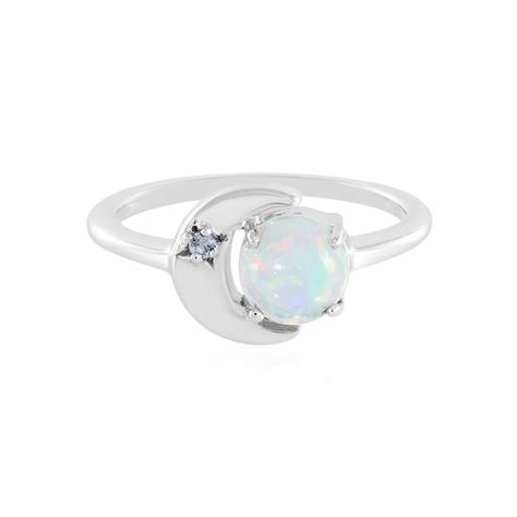 Himmlischer Äthiopischer Welo Opal Tansanit Sterling Silber Ring