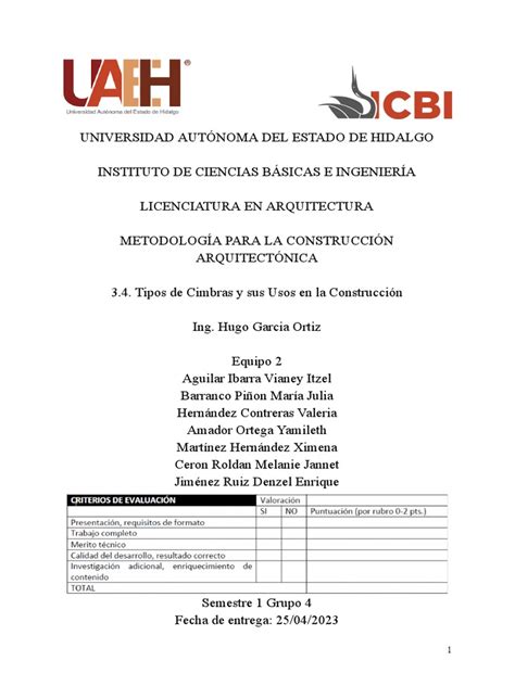 34 Tipos De Cimbras Y Sus Usos En La Construcción Pdf Andamio