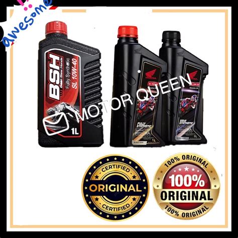 Boon Siew Honda Bsh Fully Synthetic Semi Engine Oil Minyak Enjin Hitam