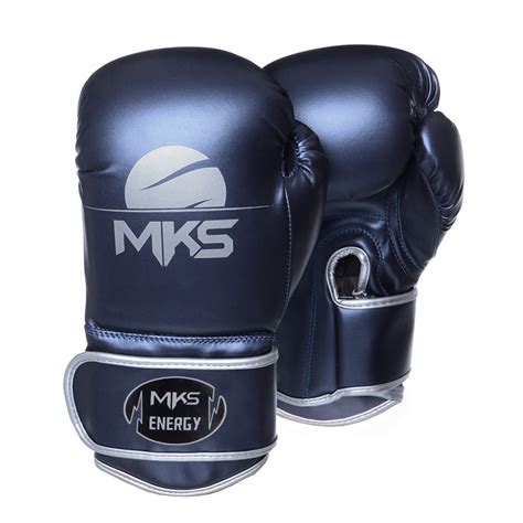 Luva De Boxe Mks Energy Azul Met Lico