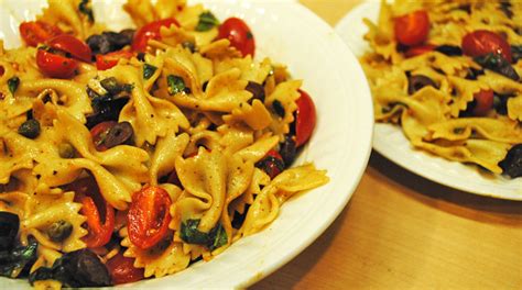 Bow Tie Pasta With Tomatoes Basil And Olives Recipe Treasure