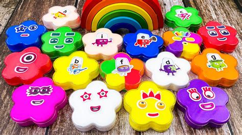 Rainbow Slime Looking Numberblocks Alphablocks Paw Patrol Team Clay