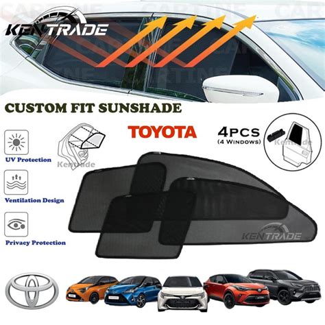 TOYOTA OEM Magnetic Sunshades Custom Fit Shopee Malaysia