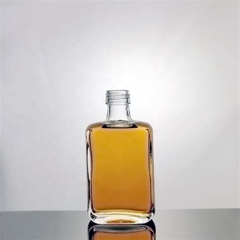 Ropp Super Flint Empty Rectangle Flask 750ml 100ml Square Alcohol Bottles Glass Clear Small