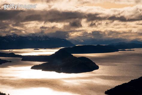 Sunset Over Lake Nahuel Huapi In The City Of Bariloche Argentina