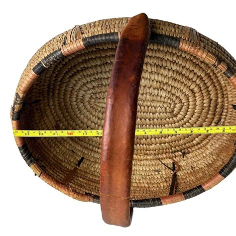 Vintage African Wicker Basket With Lid Nigeria Etsy