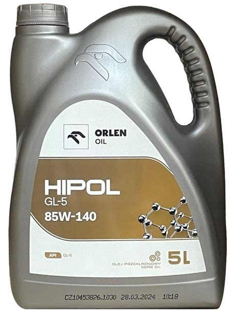 Orlen hipol 85W140 GL 5 olej przekładniowy 5L HIPOL GL5 85W140 5L za 80