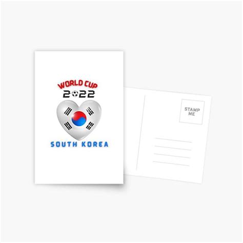 World Cup Qatar 2022 South Korea Heart Postcard For Sale By Mr Soko