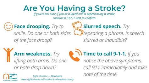 What Are The Warning Signs Of A Stroke Milwaukee South Right At Home