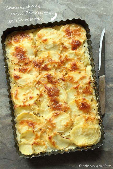 Easy Garlic Parmesan Potatoes Au Gratin Recipe Recipes Food