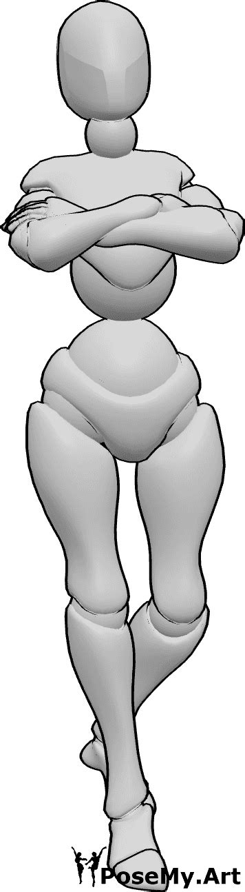 Female Body Reference Female Crossed Arms Pose Posemyart