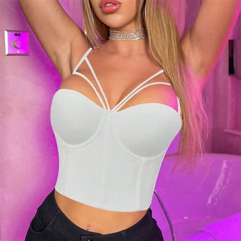 Sexy Women Corset Bustiers Breathable Support Push Up Bras Women Lingerie Corselet Tank Top