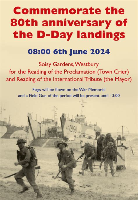 80th Anniversary Of D Day Landings Westbury Town Council