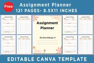 Assignment Planner Canva Template Graphic By KDP GRAVITY Creative Fabrica