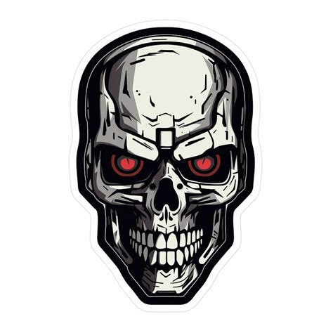 terminator skull logo on white background 33348300 Stock Photo at Vecteezy