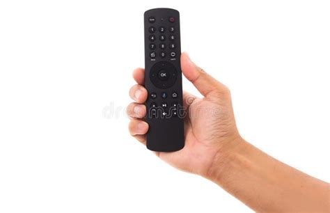 Hand Holding Television And Audio Remote Control Stock Photo Image Of